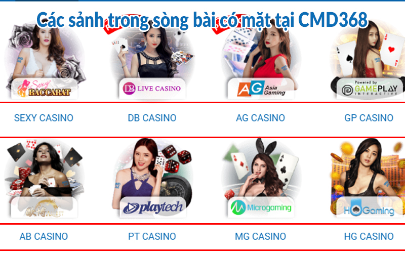 Sòng bài trực tuyến CMD368: Độ tin cậy cao nhất Châu Á 2 Nhà cung cấp game có tiếng tại CMD368