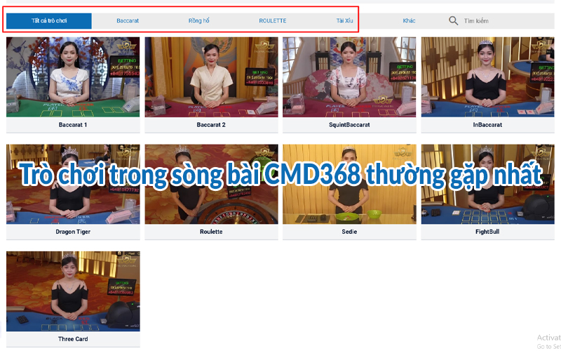 Sòng bài trực tuyến CMD368: Độ tin cậy cao nhất Châu Á 3 Top game bài nổi bật tại sòng bài trực tuyến CMD368
